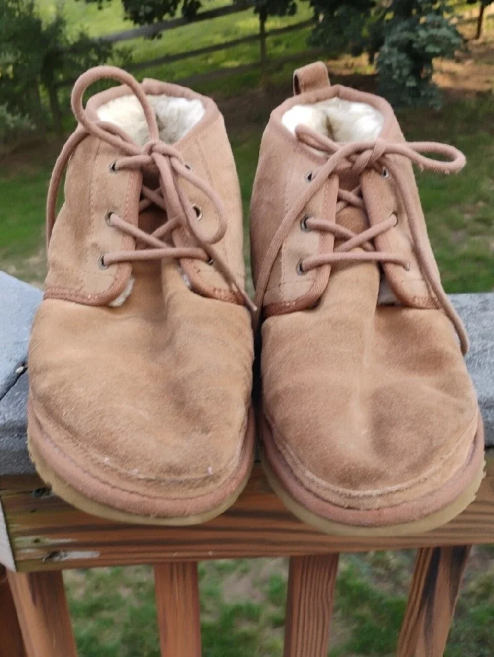 🔥UGG Men's Neumel Suede Chukka Boots Chestnut Gorpcore Good Condition Size 11